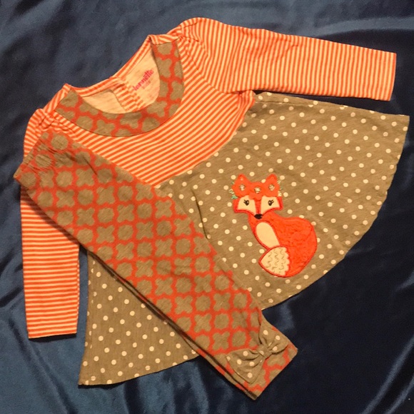 Nannette Kids Other - 🦊Like New! Girls Orange/Gray Fox Outfit